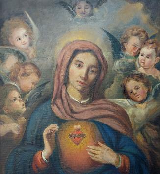 Onbevlekt hart Maria met de engelen