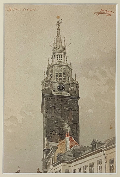 Schilderijtje van Jean Baes kopen uit 1884