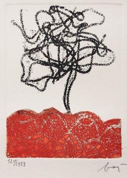 Italiaanse etser Enrico Baj