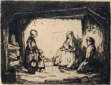 D. Baksteen met een fijne ets