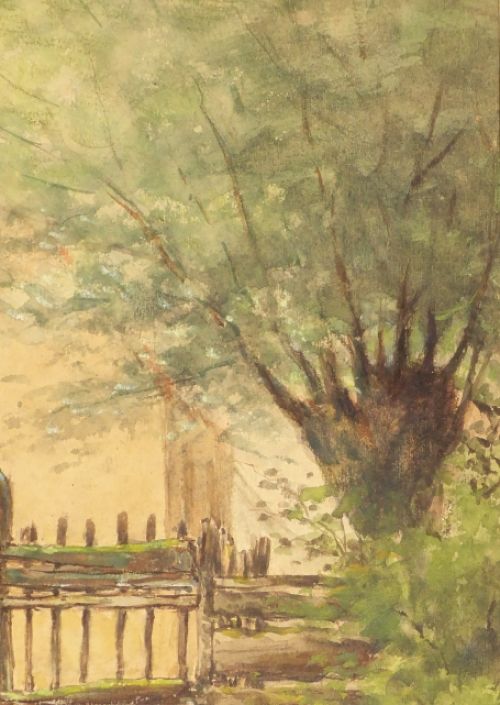 Boerenerf met kippen 1904