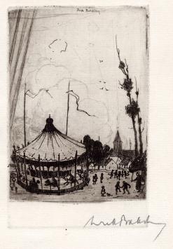 kleine ets van de Belgische etser Dirk Baksteen uit 1942