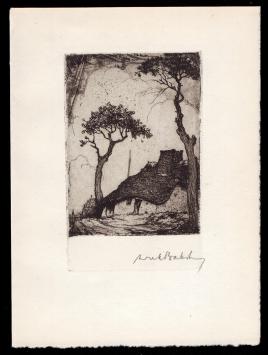 Gesigneerde ets van Dirk Baksteen kopen