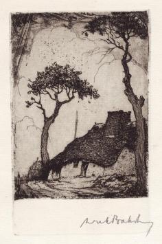 kleine ets van de Belgische etser Dirk Baksteen uit 1942