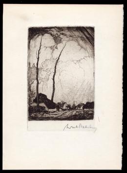 Gesigneerde ets van Dirk Baksteen kopen