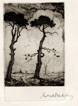 kleine ets van de Belgische etser Dirk Baksteen uit 1942