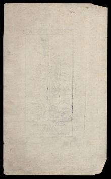 Georges-Marie Baltus met een kunstwerkje op papier