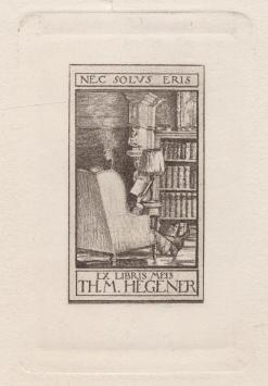Georges-Marie Baltus met een kleine ex libris