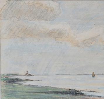 Scheldeaanzicht getekend door R. Baseleer