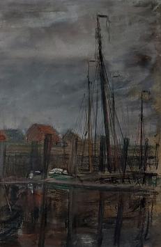 Bootjes in het kleine haventje