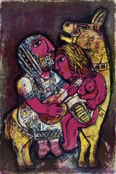 De kunstenares  Batia als graficus