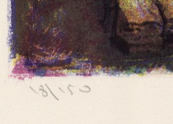 Abstracte compositie, paard, muzikant en dame 18/150