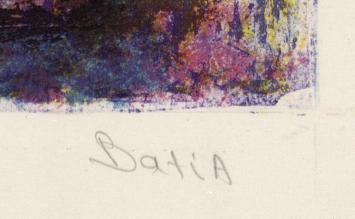 Abstracte compositie, paard, muzikant en dame 18/150