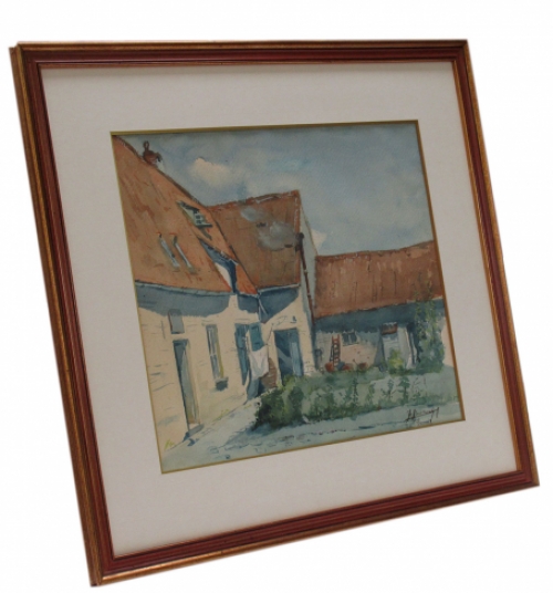 Binnenplein te Schaerbeek 1902