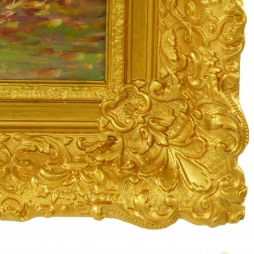 Farmhouse with lady in landscape