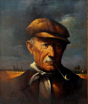 De Belgische kunstschilder Aimé Van Belleghem