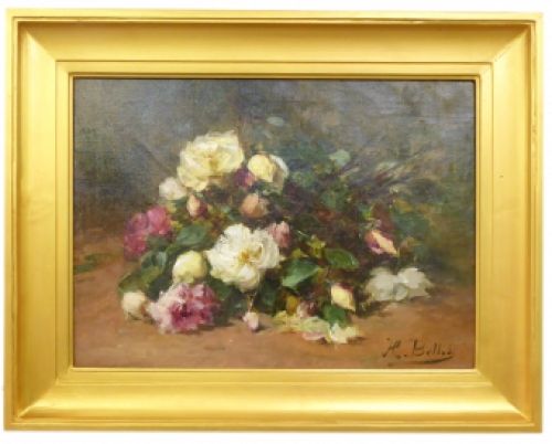 Stilleven met rozenboeket