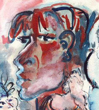 Bernadette Prédair lmet een kunstwerk uit 1969