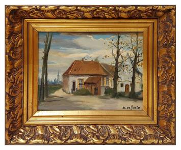 Kunstwerk op canvas van de Belgische kunstenaar Bernard De Pooter