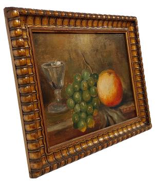 Bernard De Pooter met een schilderijtje