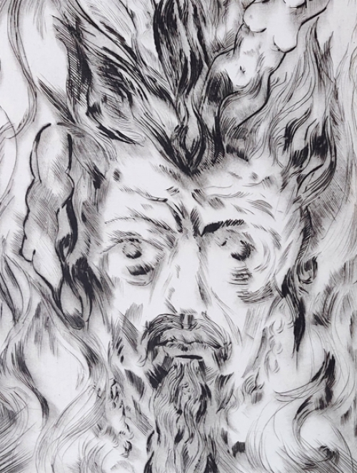 Grafisch kunstwerkje door de Belgische kunstenaar Bert De Clerck