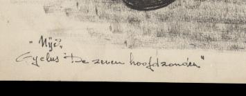 Tekening Belgische kunstenaar Bert Hilderbrandt