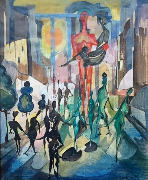 De Belgische schilder Bert Hildebrandt