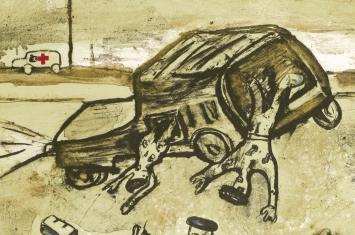 Litho van de Antwerpse kunstenaar Fred Bervoets