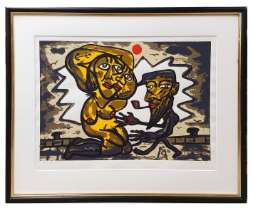 Een litho van de Belgische kunstenaar Fred Bervoets