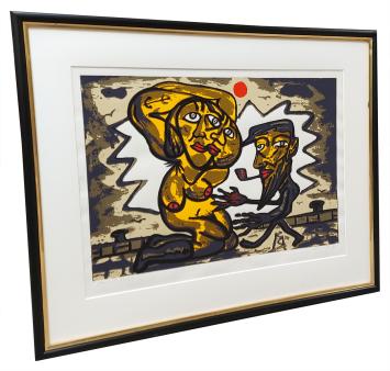 Hij met de pijp grijpt naar haar 1991 17/85