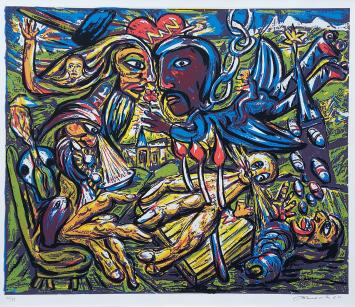 Litho van Fred Bervoets kopen uit 1985