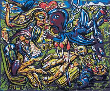 Litho uit 1985 van Fred Bervoets te koop