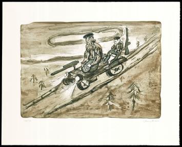 Litho van de kunstenaar Fred Bervoets