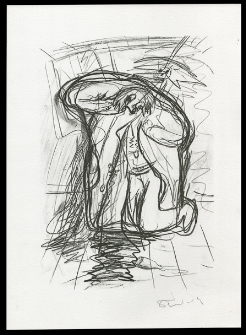 Een litho van de Belgische kunstenaar Fred Bervoets