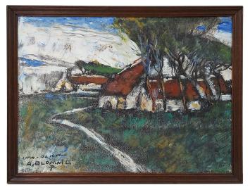 Opgehoogde litho van de Belgische graficus Alfons Blomme kopen