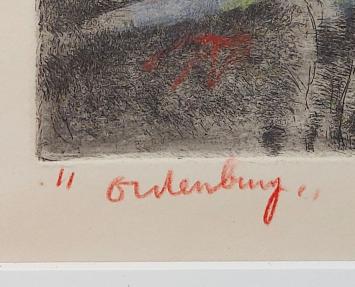 Opgehoogde lithografie van Blomme