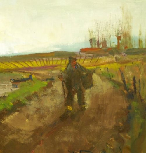 Belgische kunstenaar, kunstschilder H. J. Pauwels