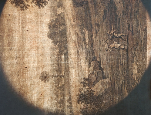 Landschap met waterloop en figuren (1596-1659)