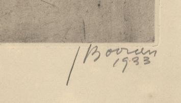 Man met pet en sigaret 1933