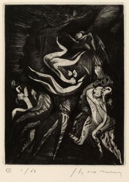 Belgische etser Jacques Boonen met een ets