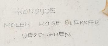 Koksijde, de verdwenen Hoge Blekker molen