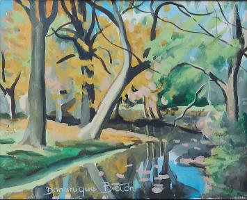 Schilderij door de Franse kunstschilderes Dominique Breton