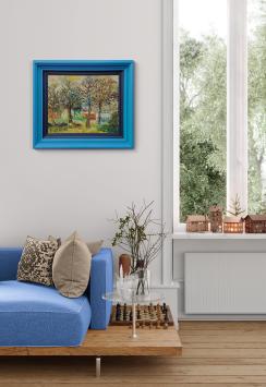 OntlOntluikende appelbloesem, lente 1977 – Oil on canvas – Etienne Le Compteuikende appelbloesem, lente 1977