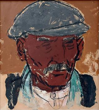 Broeder Max, Victor Van Meerbeeck met een kunstwerk