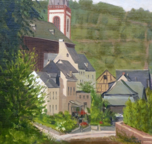 Antoon Luyckx  met een panoramazicht uit 1988