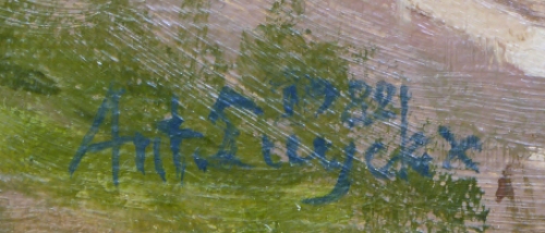 Schilderij van de Belgische kunstenaar Antoon Luyckx