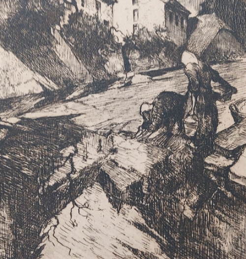 Originele gesigneerde ets van Camille Barthélemy kopen