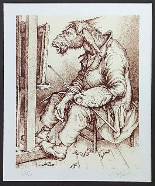 Litho van de Belgische graficus Camille d\'Havé