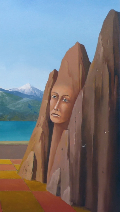 Surrealistisch schilderij van de Belgische schilder Carl Prévot