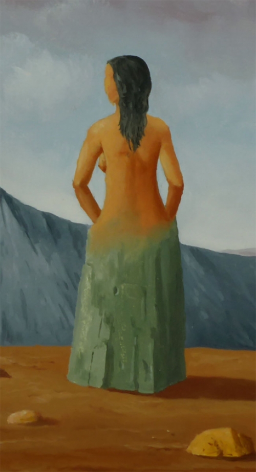 Surrealistisch schilderij van de Belgische schilder Carl Prévot